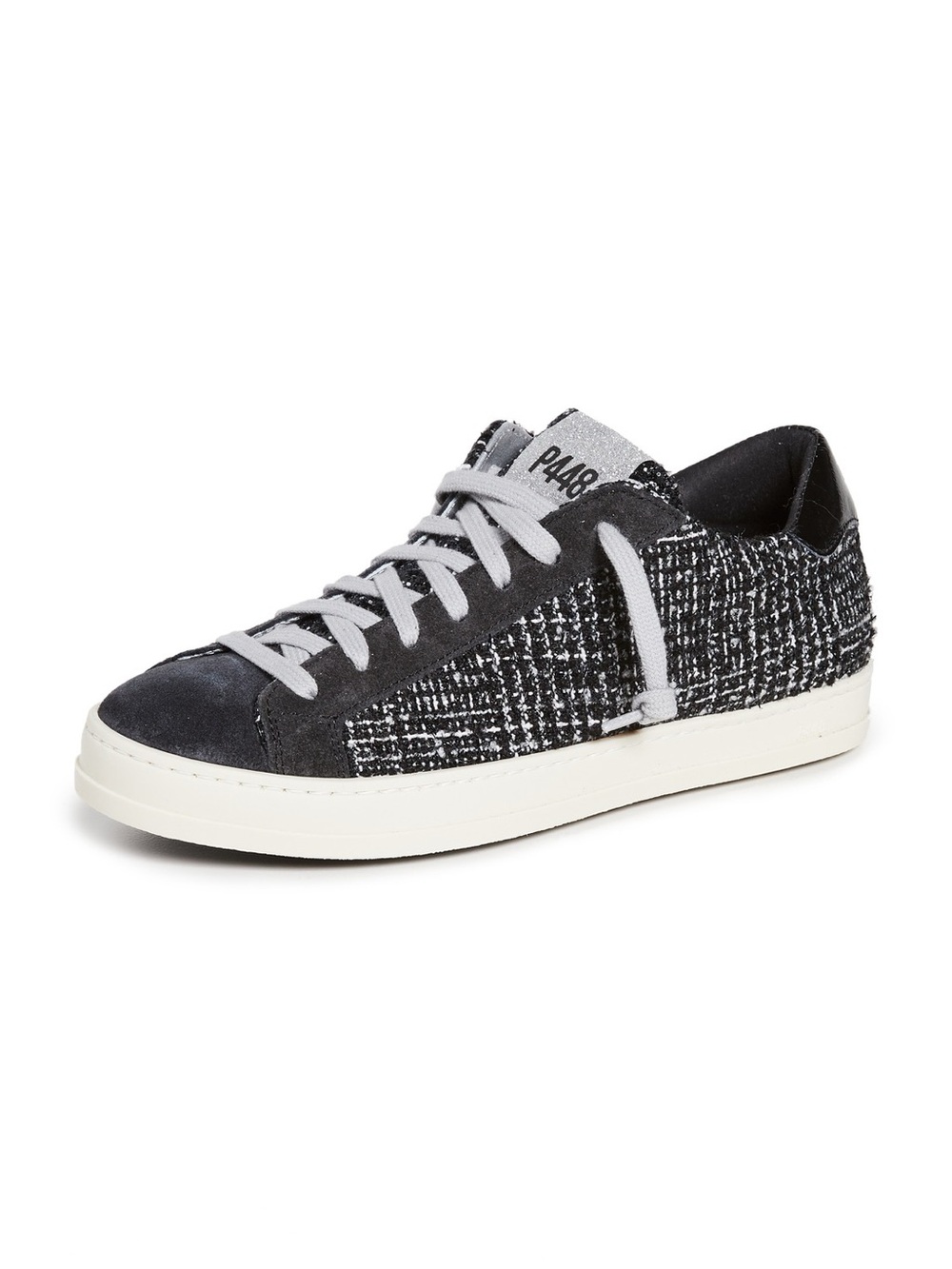 P448 Women’s Black Glitter Low-Top Sneakers